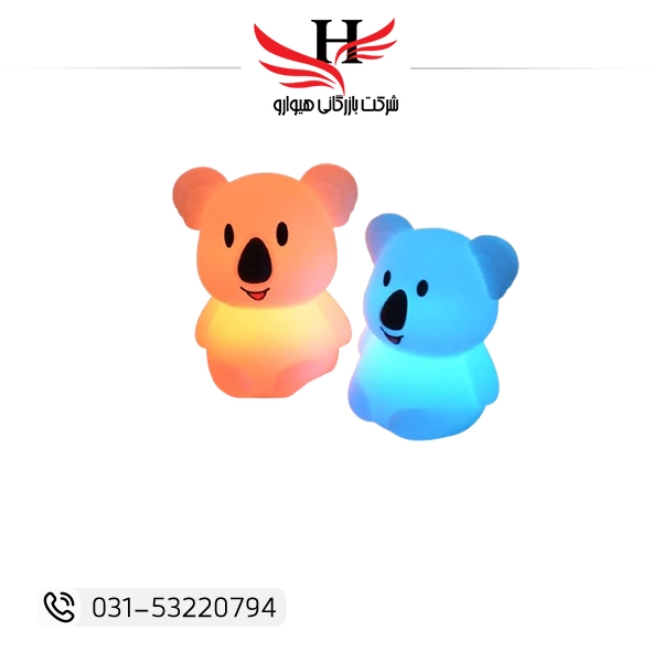 چراغ خواب سیلیکونی طرح کوالا مدل KS-501A چراغ خواب فانتزی و نرم مناسب اتاق کودک، دکور رومیزی و نور ملایم شب